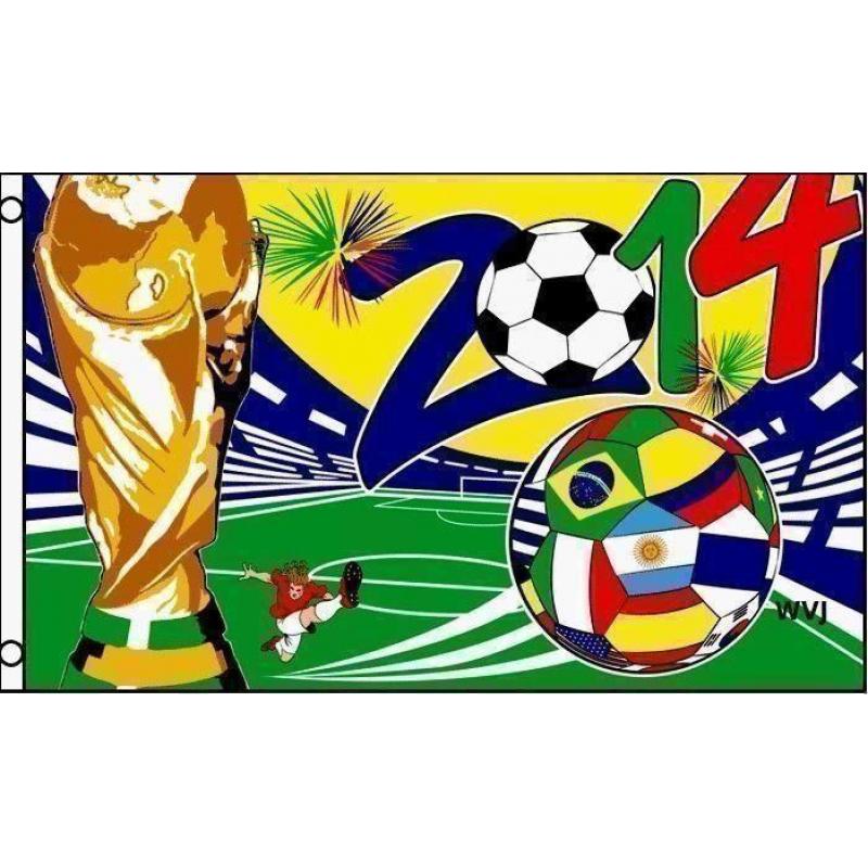 FIFA WK voetbal 2014 vlag sets vanaf EUR 5,50