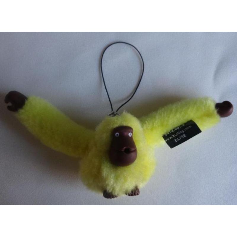 KIPLING sleutelhanger aap Elise geel 16cm monkey