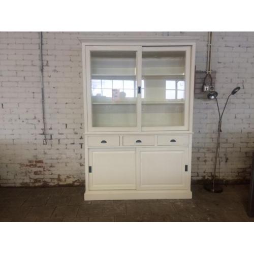 TEAK Buffetkast WIT (150x47x215) (DIRECT LEVERBAAR!) NIEUW!