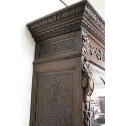 antieke jacht kast boekenkast vitrinekast