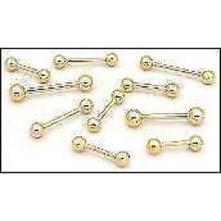 Barbell massief 18 karaat echt goud ~ 68014