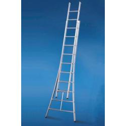 Solide 2-delige ladder 2 x 12 sporten open voet, vrijstaand