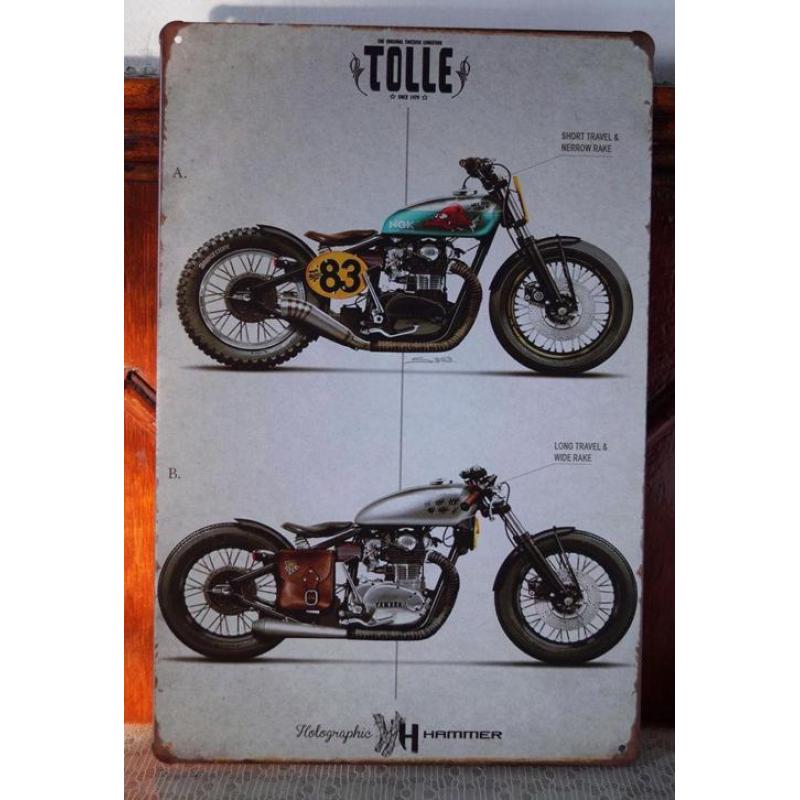 Tolle metalen plaat / bord poster vintage retro motor panel
