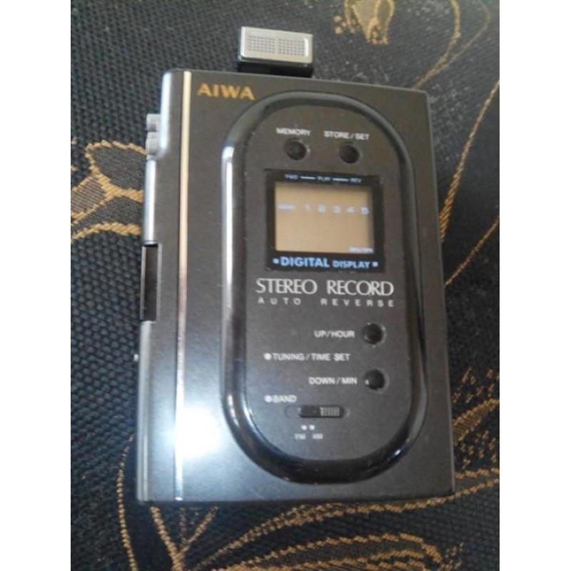 walkman aiwa stereo record hs-j150 met stereo microfoon