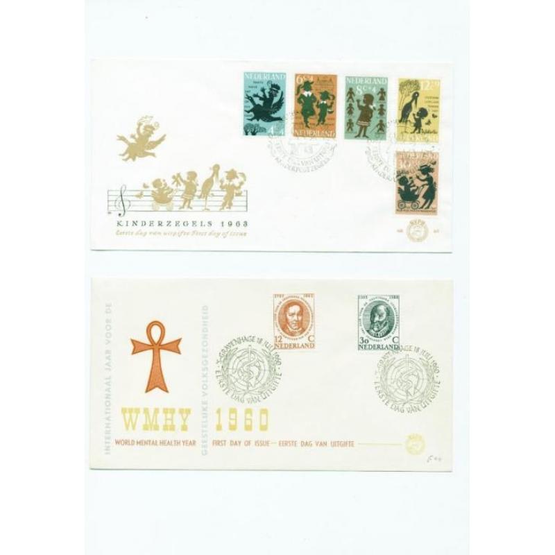 FDC's 8 stuks jaren '60 vanaf E39 Catwaarde npvh 2014 € 232