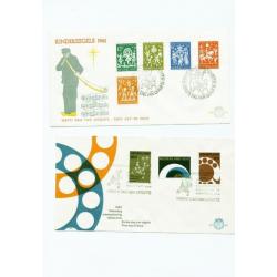 FDC's 8 stuks jaren '60 vanaf E39 Catwaarde npvh 2014 € 232