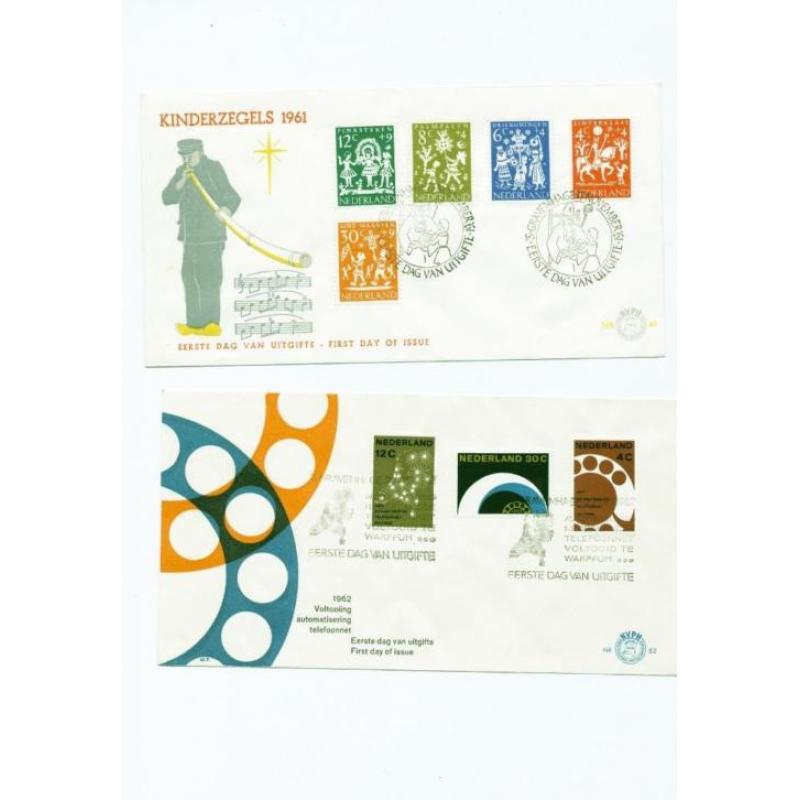 FDC's 8 stuks jaren '60 vanaf E39 Catwaarde npvh 2014 € 232