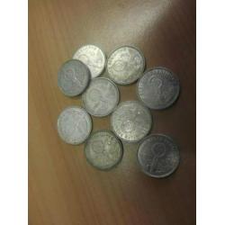 2 reichs mark zilver 9 stuks jaren 30