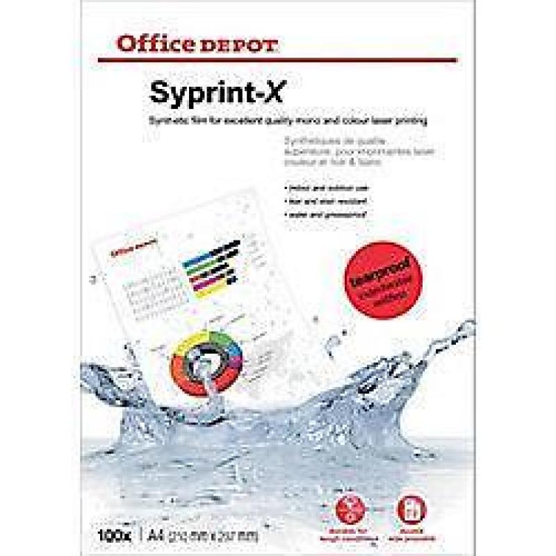 Office Depot synthetische film SYPRINT-X A4 210 x 297 mm Wit