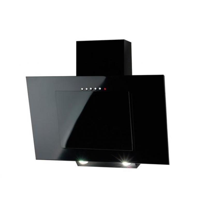 Afzuigkap NERO 60cm zwart design met zwart klep glas