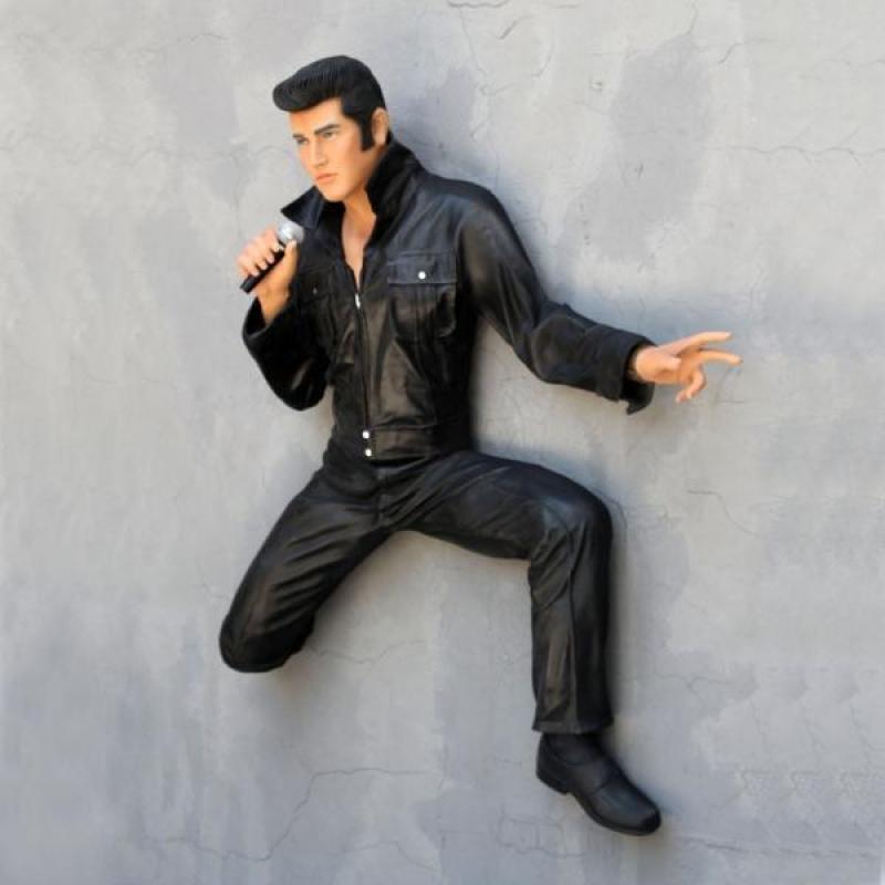 Muurdecoratie van Elvis Presley op ware grote!