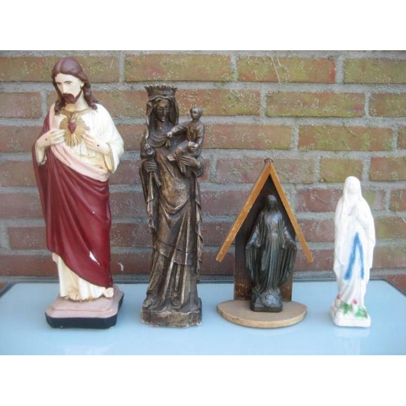 heiligenbeelden - jezusbeeld - maria beeld - lourdes beeld