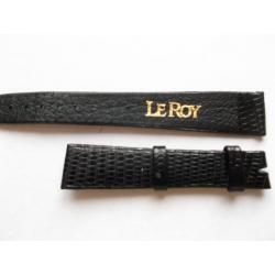 LeRoy horlogeband lizard print nieuw 15mm 12mm