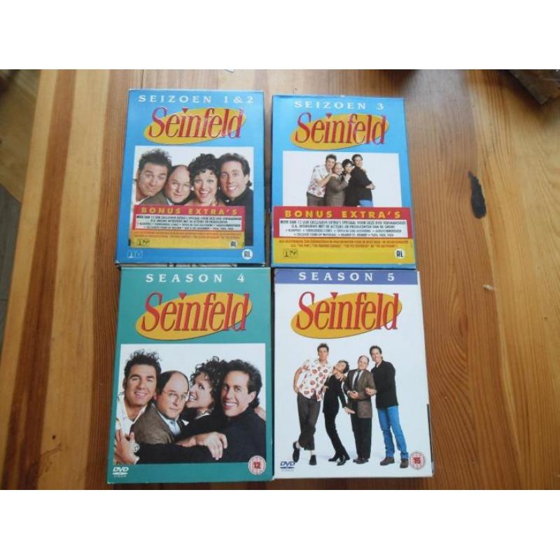 Seinfeld seizoen 1,2,3,4 en 5. 16 dvd´s. Dvd boxen.