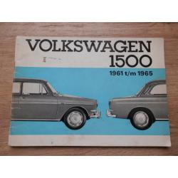 Handleiding Volkswagen 1500 en 1500 S, uitgave 1968.