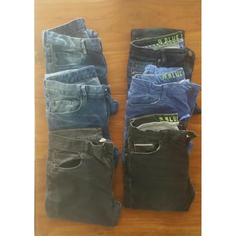 pakket jongens broeken jeans skinny/ slim fit maat 164