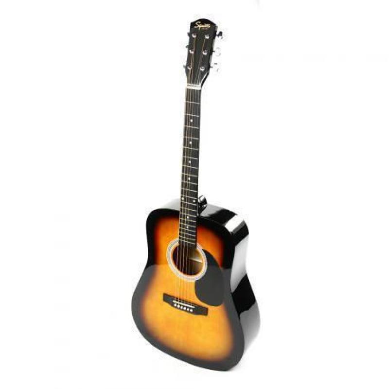 Mooie beginners gitaar Squier SA-105 Sunburst met garantie