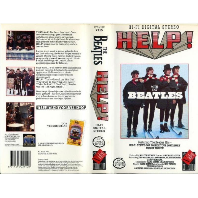 The Beatles - HELP! originele VHS band ZGAN