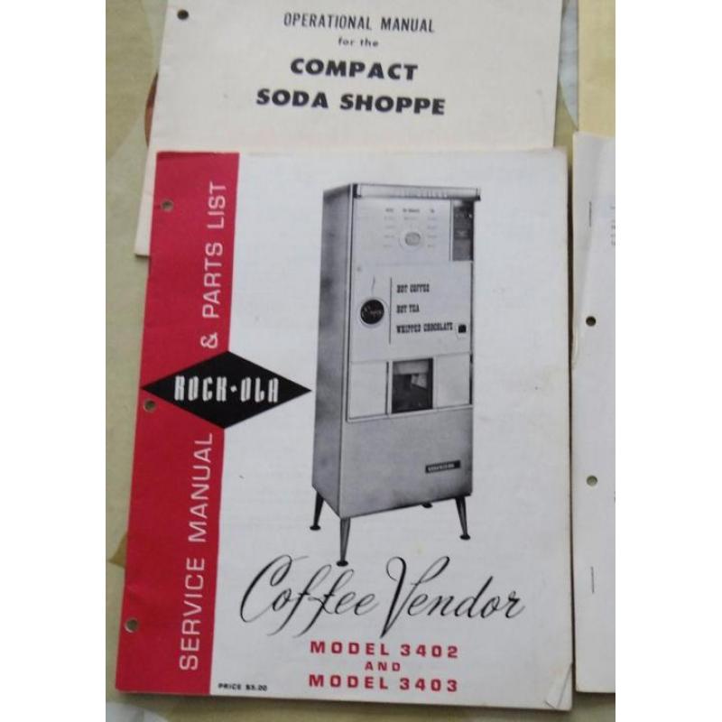 Unieke verzameling documentatie automaten.jaren `70