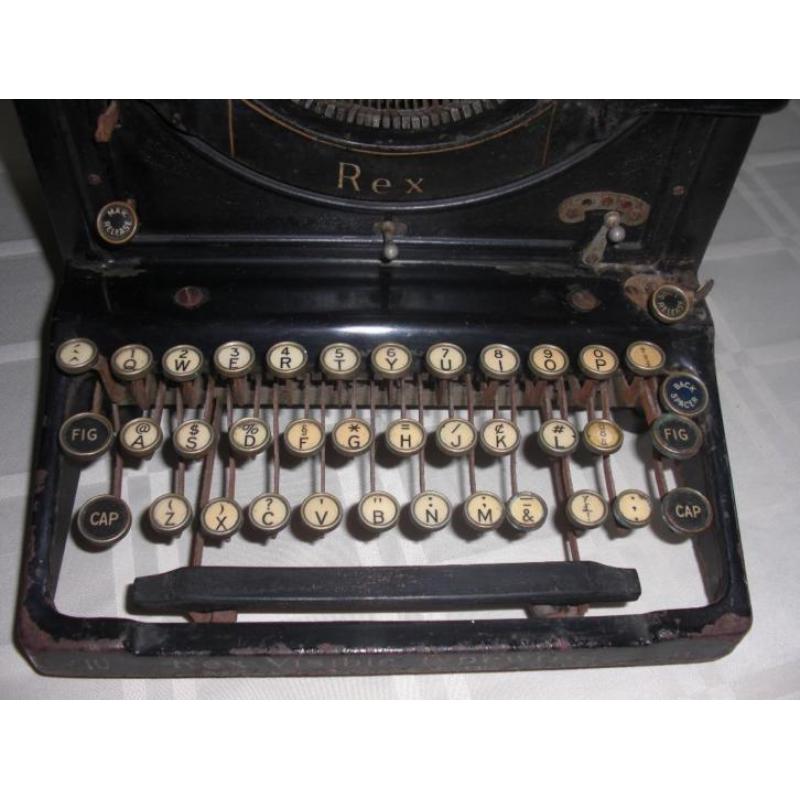 oude typemachine schrijfmachine Rex Visible voor decoratie