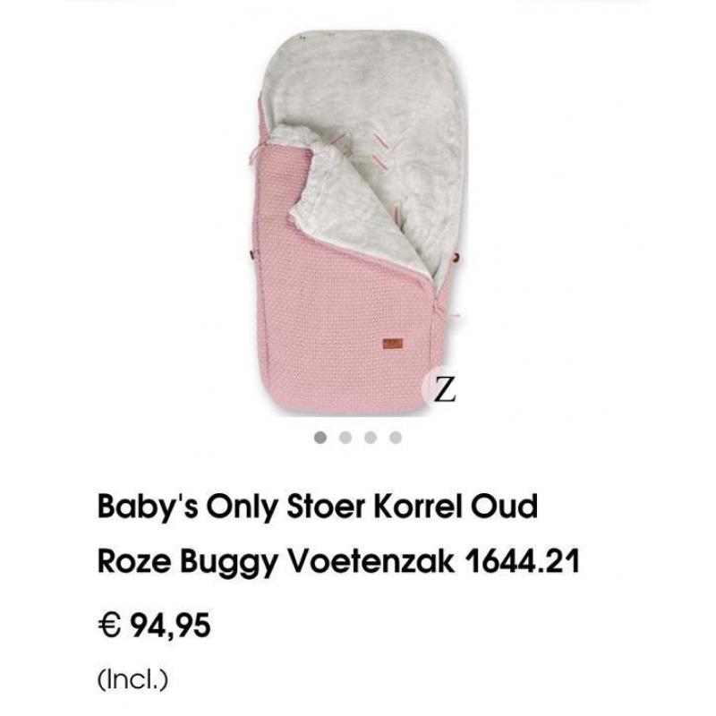 Baby's only voetenzak buggy kinderwagen gevoerd roze