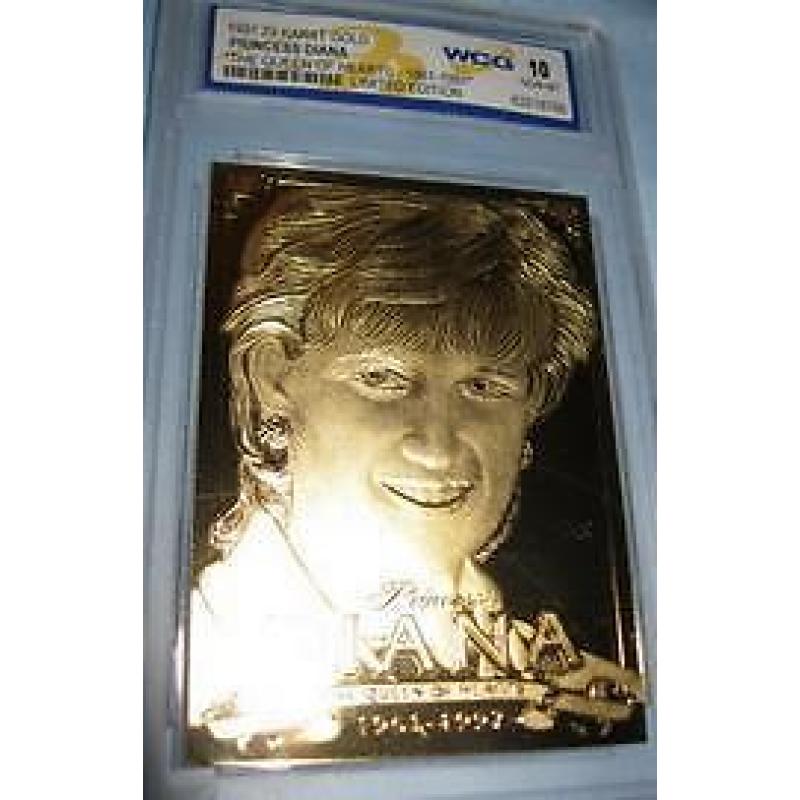 Prachtig Gouden 23 Karaat 983 Plaatje Princess Diana Sealed