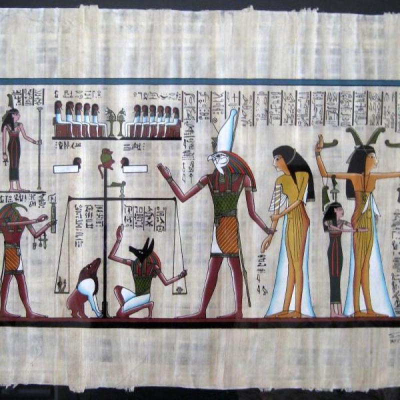 5 zeer fraaie Egyptische papyrussen