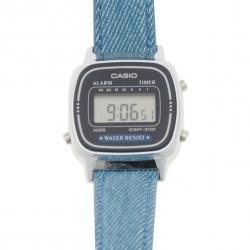 Casio LA670WEL Dames Horloge Blauw/Zilver 1 Maat