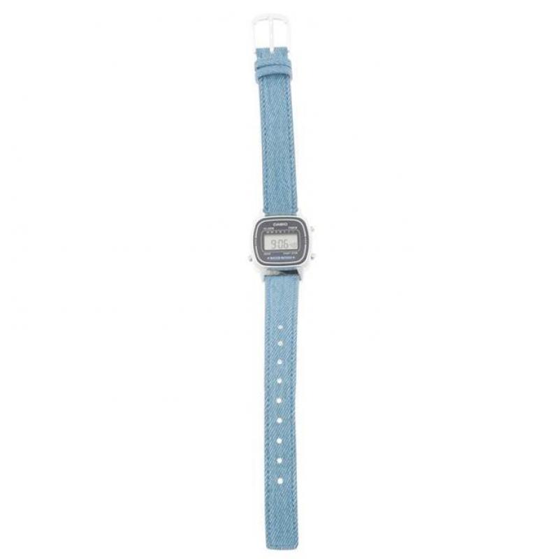 Casio LA670WEL Dames Horloge Blauw/Zilver 1 Maat