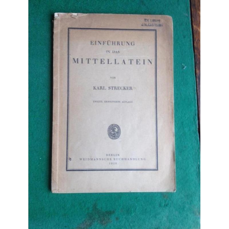 Karl Strecker "Einführung in das Mittellatein" 1929
