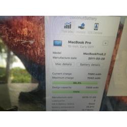 Macbook Pro i7 15" 2011 256SSD NW.Accu 699