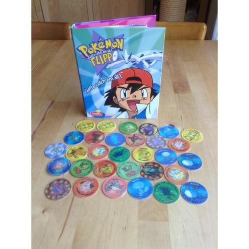 77 Pokemon Flippo's met verzamelmapje