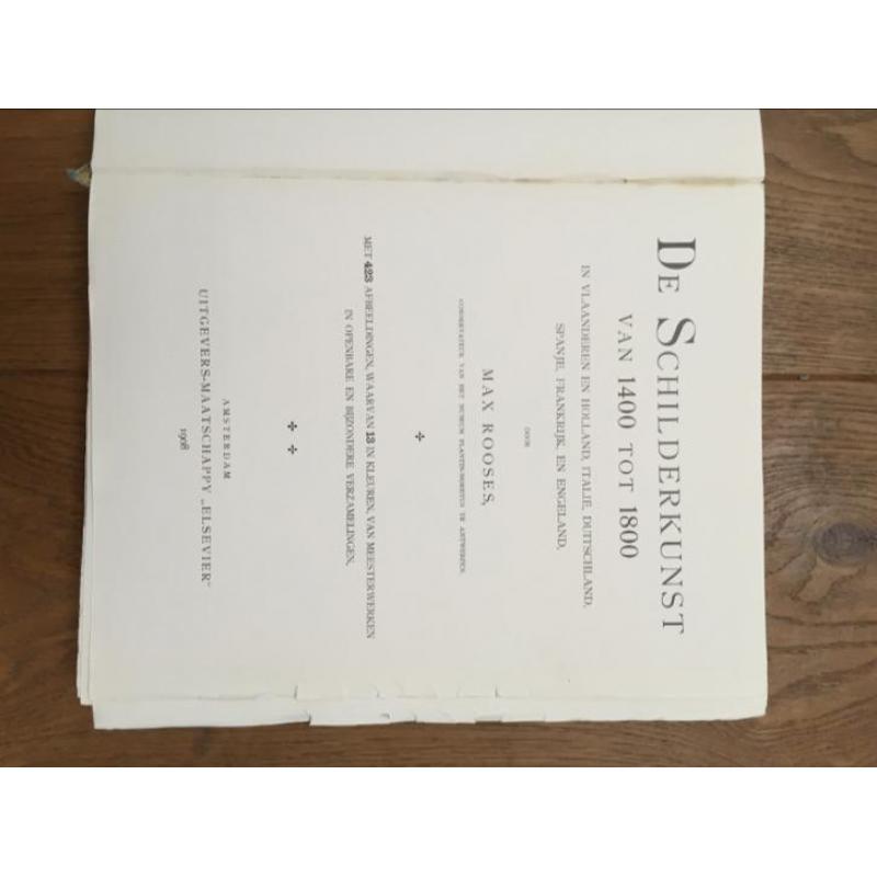 2 antieke boeken mbt Schilderkunst M.Roosen / A. plasschaert