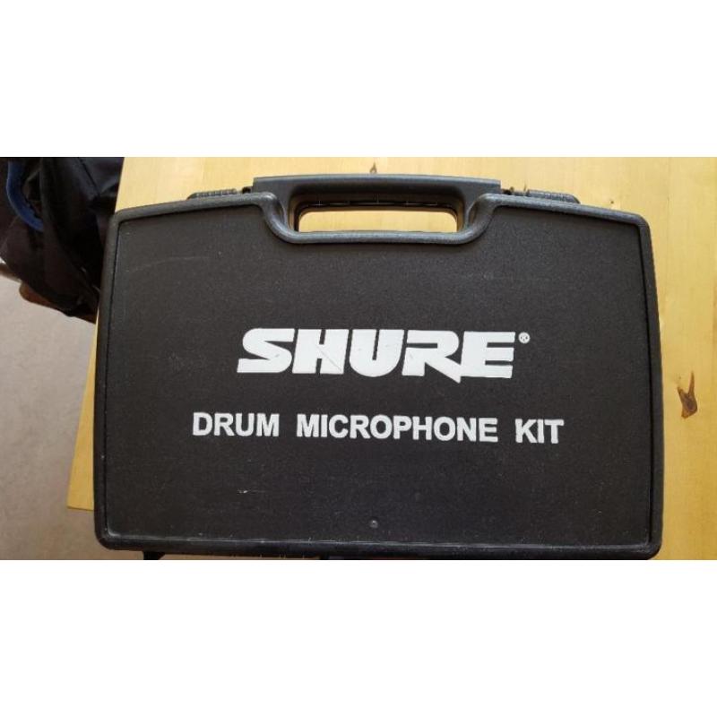 Shure set drummicrofoons