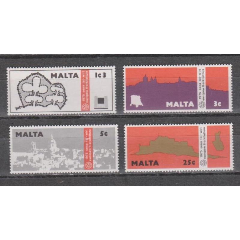 3138. Malta 514/17 pfr. Monumentenjaar