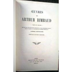 Oevres de Arthur Rimbaud Arthur Rimbaud 1947