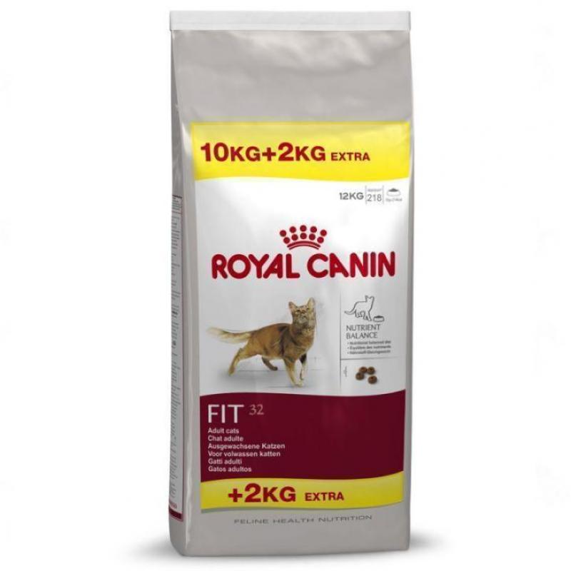 Royal canin fit 32 10 + 2kg €45,85 nergens goedkoper !!