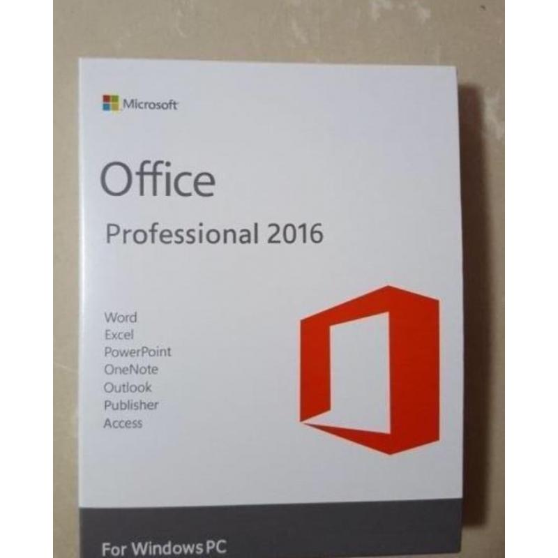 Microsoft office 2016 pakket met licentie code te koop