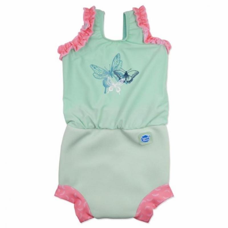 Baby girl Happy Nappy swim suit Costume Large 6 - 14months