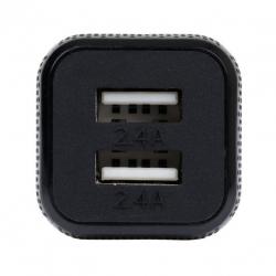 Caruba Duo USB Car charger 4.8 amp Zwart