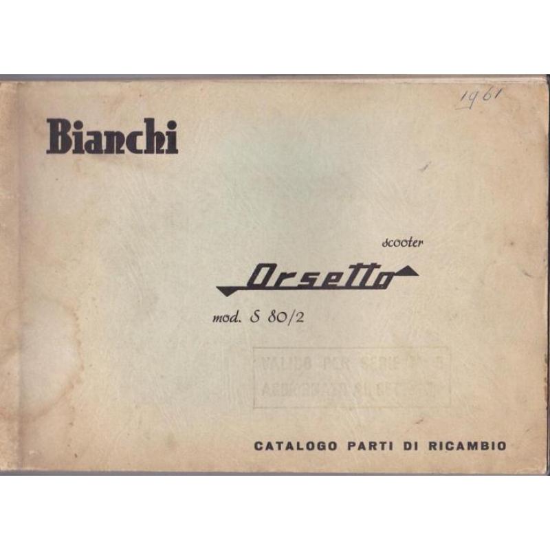 Bianchi scooter Orsetto onderdelenboek italiaans