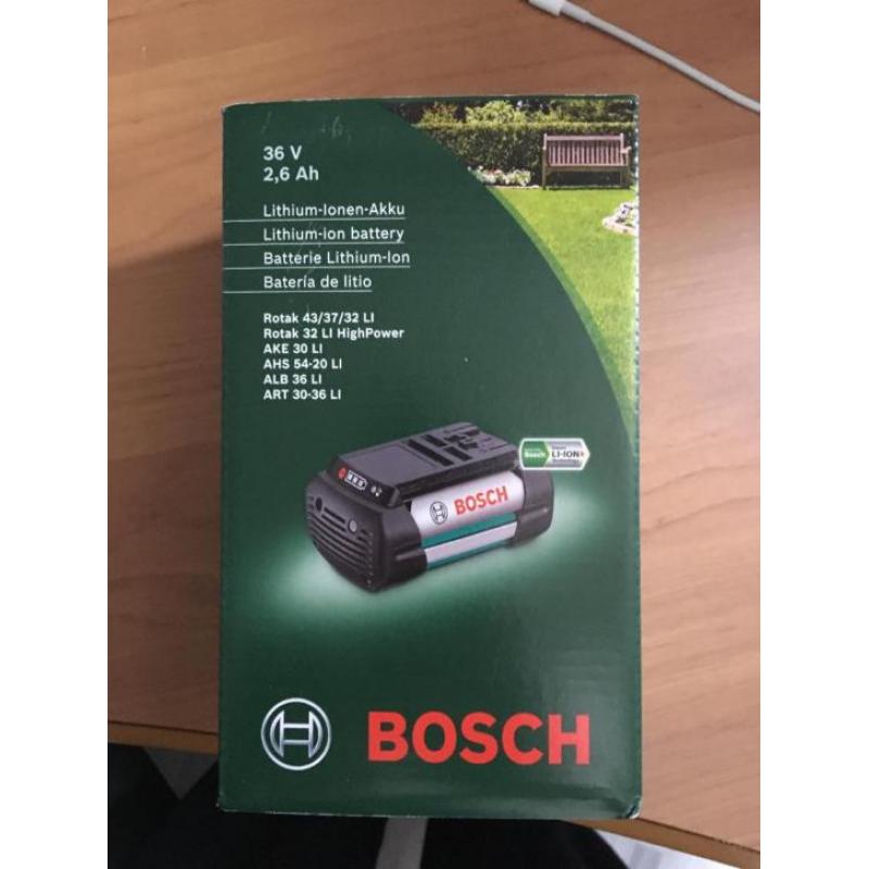 Bosch Groen 36V Accu voor Tuinmachines | 36v 2.6Ah *NIEUW*