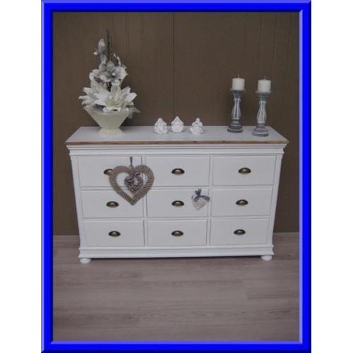 Dressoir landelijk wit brocante ladekast 44552/ 8685