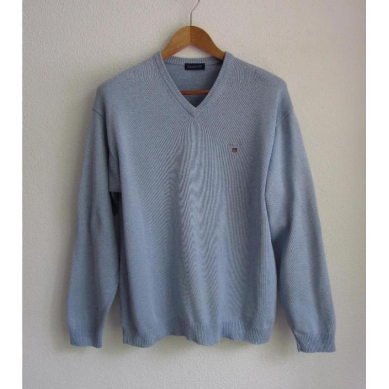 Zachtblauwe trui van Gant - maat M