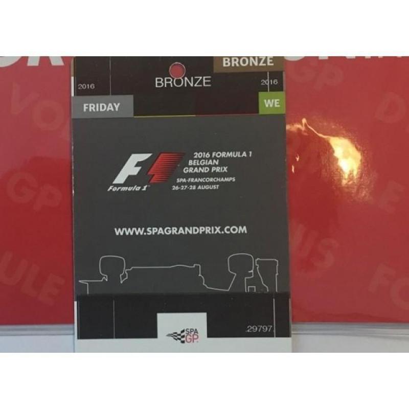Online veiling w.o: Tickets F1 Spa-Francorchamps (22769)