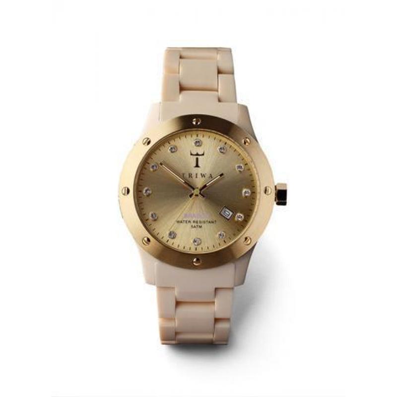 TRIWA - "Naked brasco" beige horloge - Nieuw €195,-