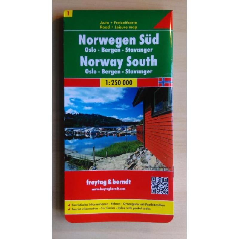 Wegenkaart Noorwegen Zuid