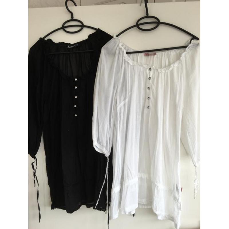 Didi blouse zwart en wit, als nieuw