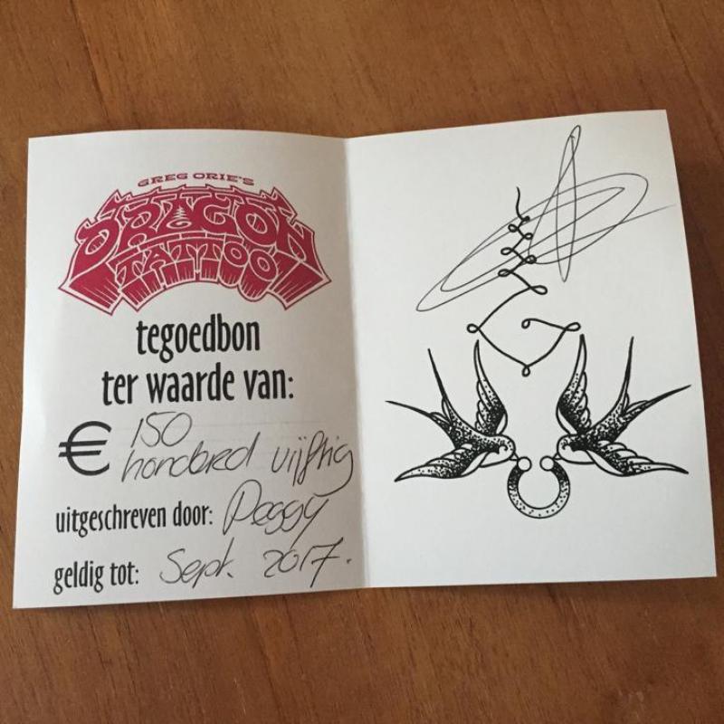 Dragon Tattoo waardebon t.w.v. €150,-