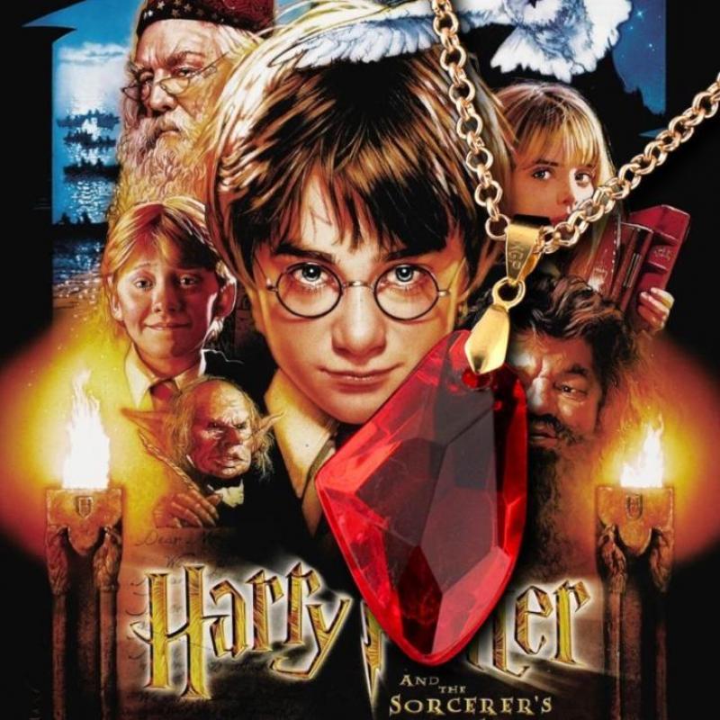 Gouden 24K 999 Harry Potter Steen der Wijzen Ketting verguld